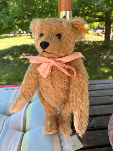 Steiff bear inches yellow - steiff, inches,