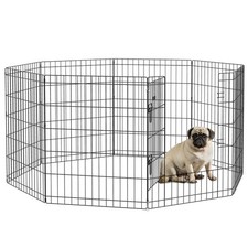 PawHut 8-Panel DIY Dog Pen with Door for Indoor/Outdoor Use, 76cm High