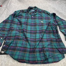 Ralph Lauren Polo Men's XXL Green Plaid Cotton Blake Shirt