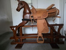 Large Wooden Rocking Horse +