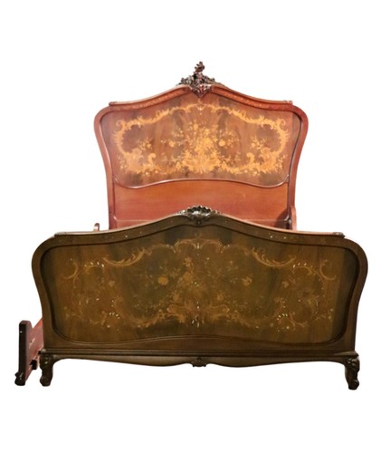 French inlaid carved walnut - french,