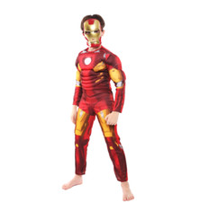 Boys Fancy Deluxe Red Iron Man Outfit Gifts Kids Halloween Party Cosplay Costum