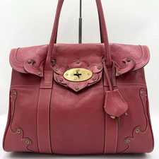 Mulberry Handbag Bayswater Flower Leather Pink Turn Lock