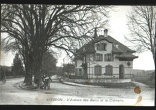 YVERDON (SWITZERLAND) Commerce PATISSERIE-CREMERIE, Avenue des BAINS animated in 1909