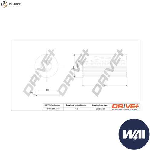 Oil filter dp1110 0373 - filter, dp1110.11.0373