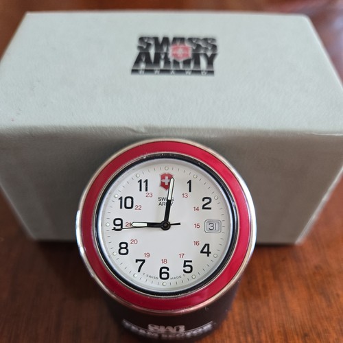 Rare swiss army desk watch - desk,