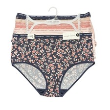 Laura Ashley Women’s Panties Sz 2X Pkg/5 Briefs Multi Colors Stretch MSRP $48