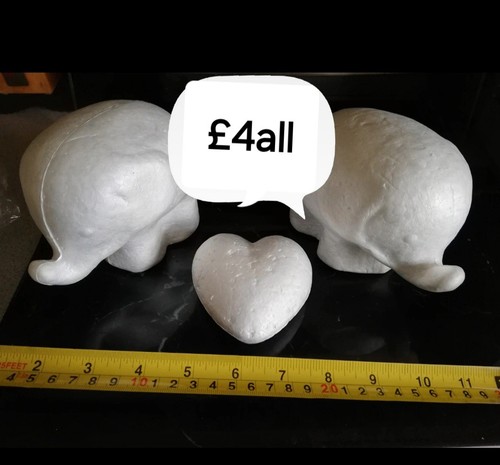 Polystyrene elephants and - polystyrene,