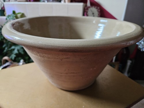 Antique pancheon glazed dairy - glazed,