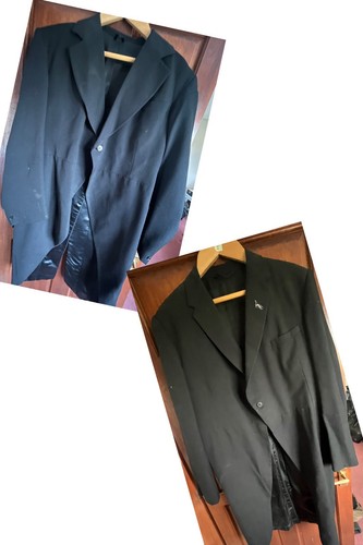 Men black morning coats - black,