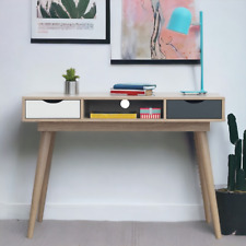 Wooden Desk with Drawers Retro