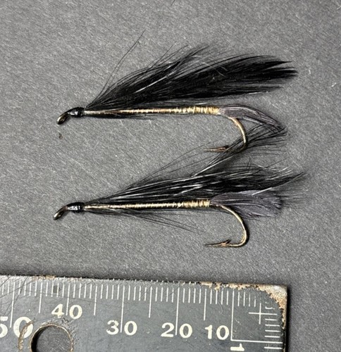 Pair vintage salmon - vintage, flies