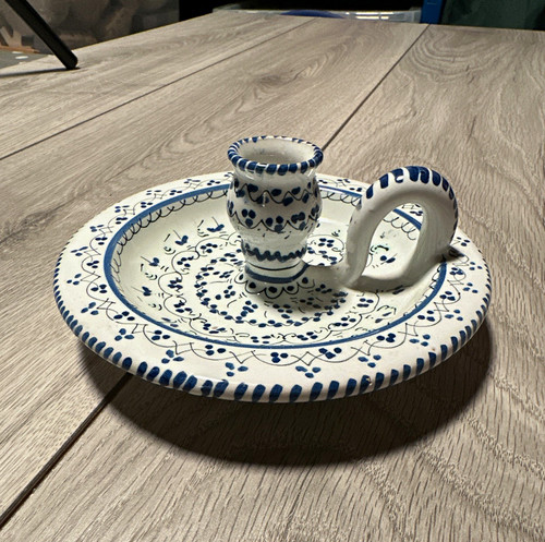Blue white ceramic - &,