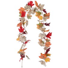  Fall Fall Leaves Garland: 5.74FT Autumn Maple Leaves Mantle Garland Hanging