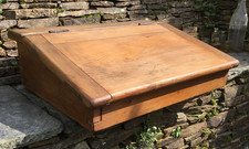 Vintage Pine Wood Desk Sloped
