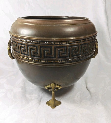 Vintage brass jardiniere - jardiniere, greek