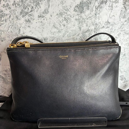 Celine trio black leather - celine,