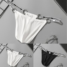 Men Thong Underpants Sheer Low