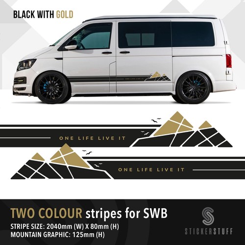 Van side stripes - van, decal