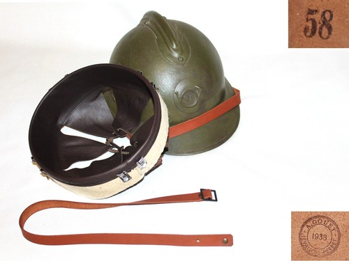 Leather brown liner helmet