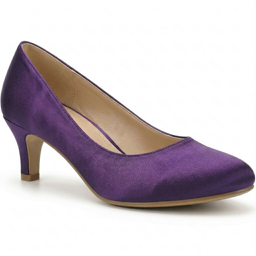 Womens ladies low - kitten, heel