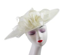 Large Flower Feather Hair Hat