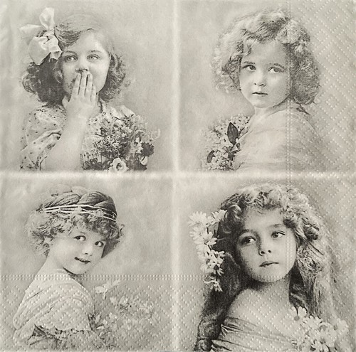 Vintage girls single paper - x,