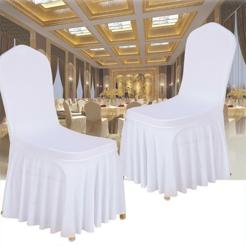 100x white pleated skirt chair - pleated,