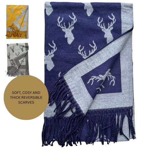 Cashmere stag blanket scarf - cashmere,
