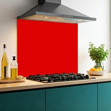 Red Glass Kitchen Splashback |