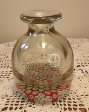 Murano Millefiori Glass Inkwell Paperweight