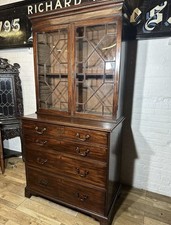 Antique Georgian Secretaire Bookcase  Cabinet   . Free Delivery Available