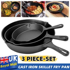 Set of 3 Cast Iron Non Stick