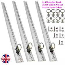 UK 4X 1M Anchor Track 12x