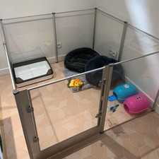 Large Spacious Acrylic Dog Playpen Kennel Clear Animal Anti-scratch Whelping Box