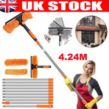 Telescopic Squeegee Cleaner 4.2 meter Window Glass Cleaning Kit Extendable Pole