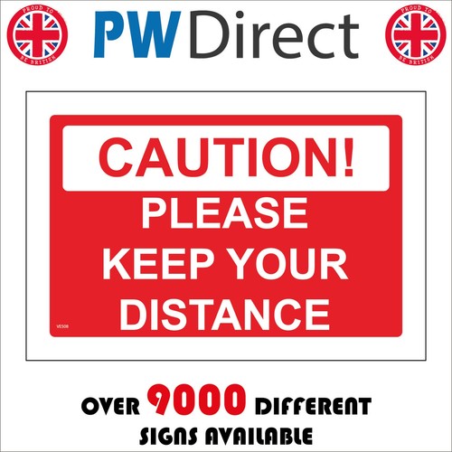 Sign caution please keep - sign,