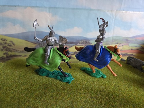 Timpo silver mounted - mounted, knights