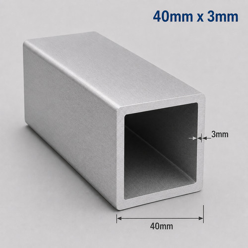 Aluminium square box section - aluminium,