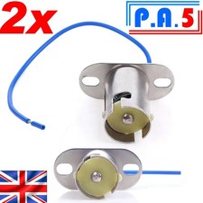 2x Metal BA15S Socket Holder