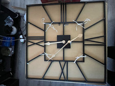 Square Skeleton Roman Numeral Analogue Walk Clock