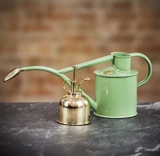 Haws Metal Watering Can Set 1 L Brass And Sage 565-B-SAG The Rowley Ripple House