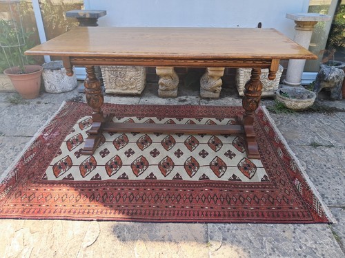 Refectory oak dining table - refectory,