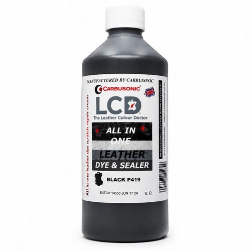 Black leather repair dye - repair,