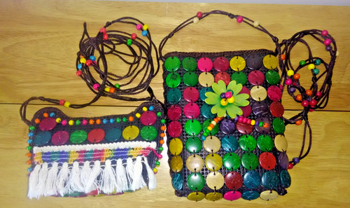 Multi coloured funky bead - 2,