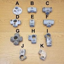 27mm Key Clamp Tube Clamps Pipe Connection Fittings   PACKS OF 2