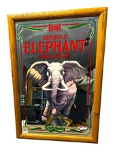 CARLSBERG BREWING IMPORTED ELEPHANT MALT LIQUOR BAR BEER MIRROR SIGN 19"X 13"