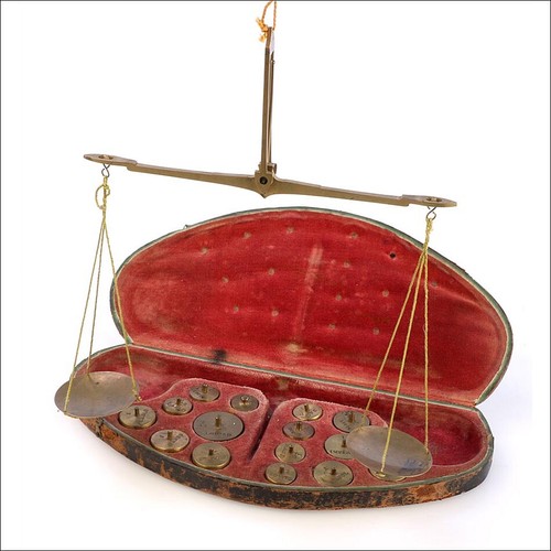 Antique gold coin - gold-coin, scales