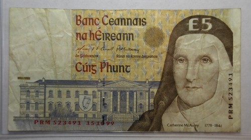 1999 ireland pound bank note - 5,