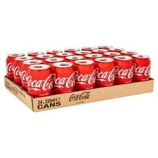 Coca Cola Original Taste Coke Pack of 24 x330ml Cans Fizzy Soft Drink Full Case